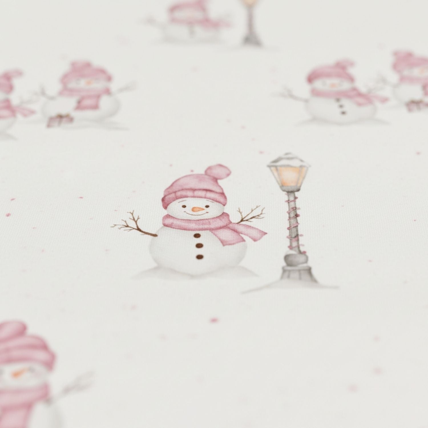 Vorbestellung French Terry Schneemänner rosa