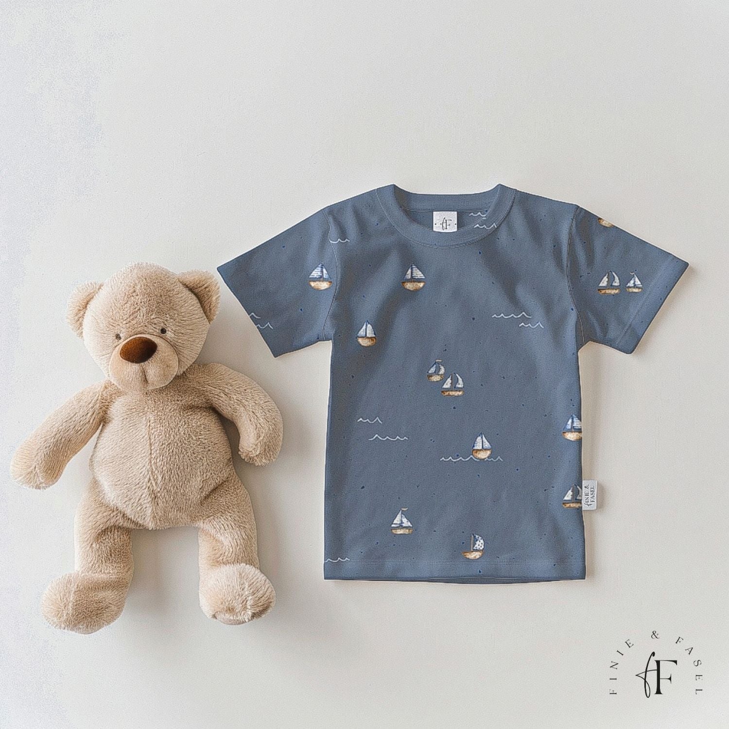 Jersey Segelboote (blau)