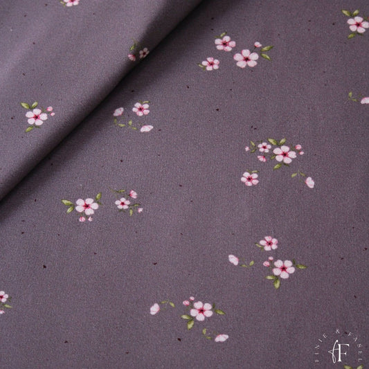 B Ware French Terry(Meterware) Cherry garden Mauve (Flecken/Webfehler)