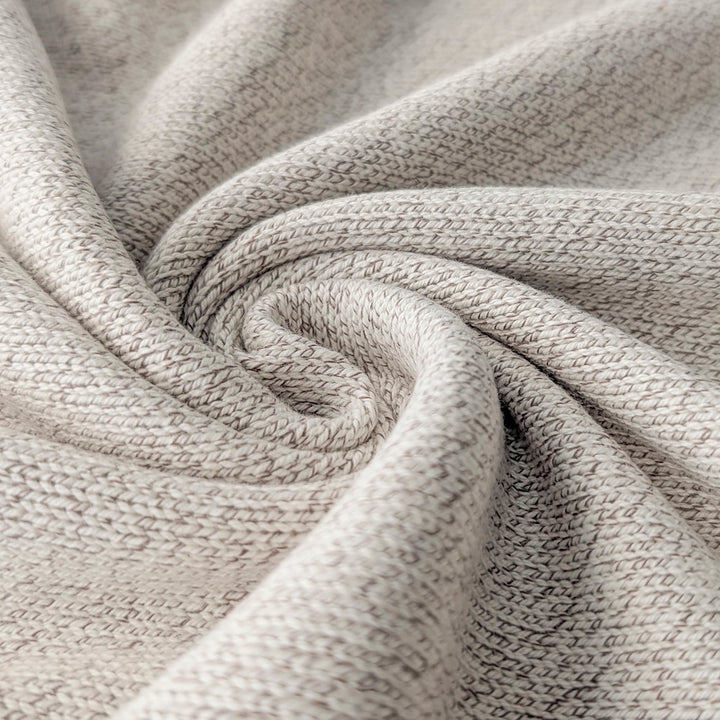 Baumwollstrick creme braun meliert