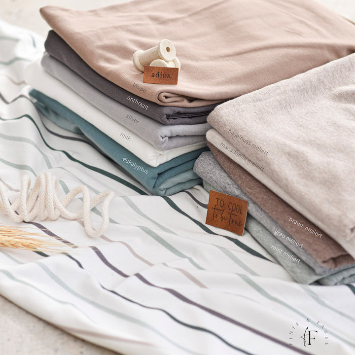 French Terry Konfetti Stripes Mint