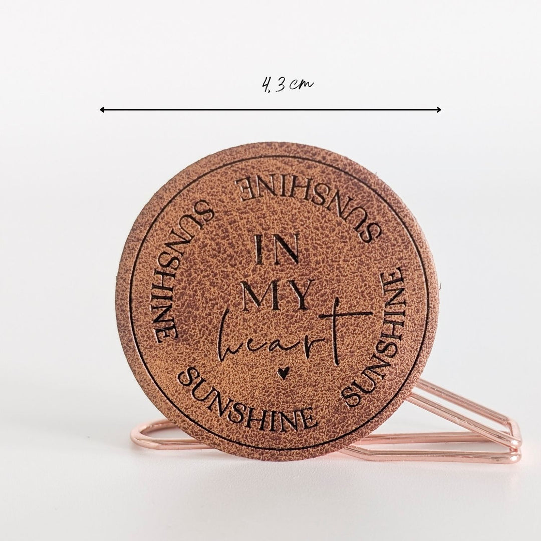 Kunstlederlabel "Sunshine in my Heart"