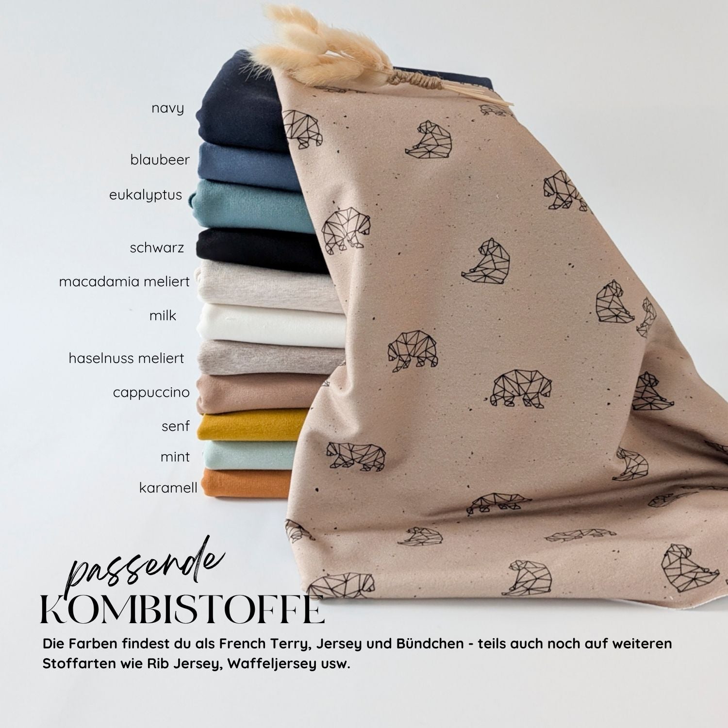 French Terry The Bear (macchiato)