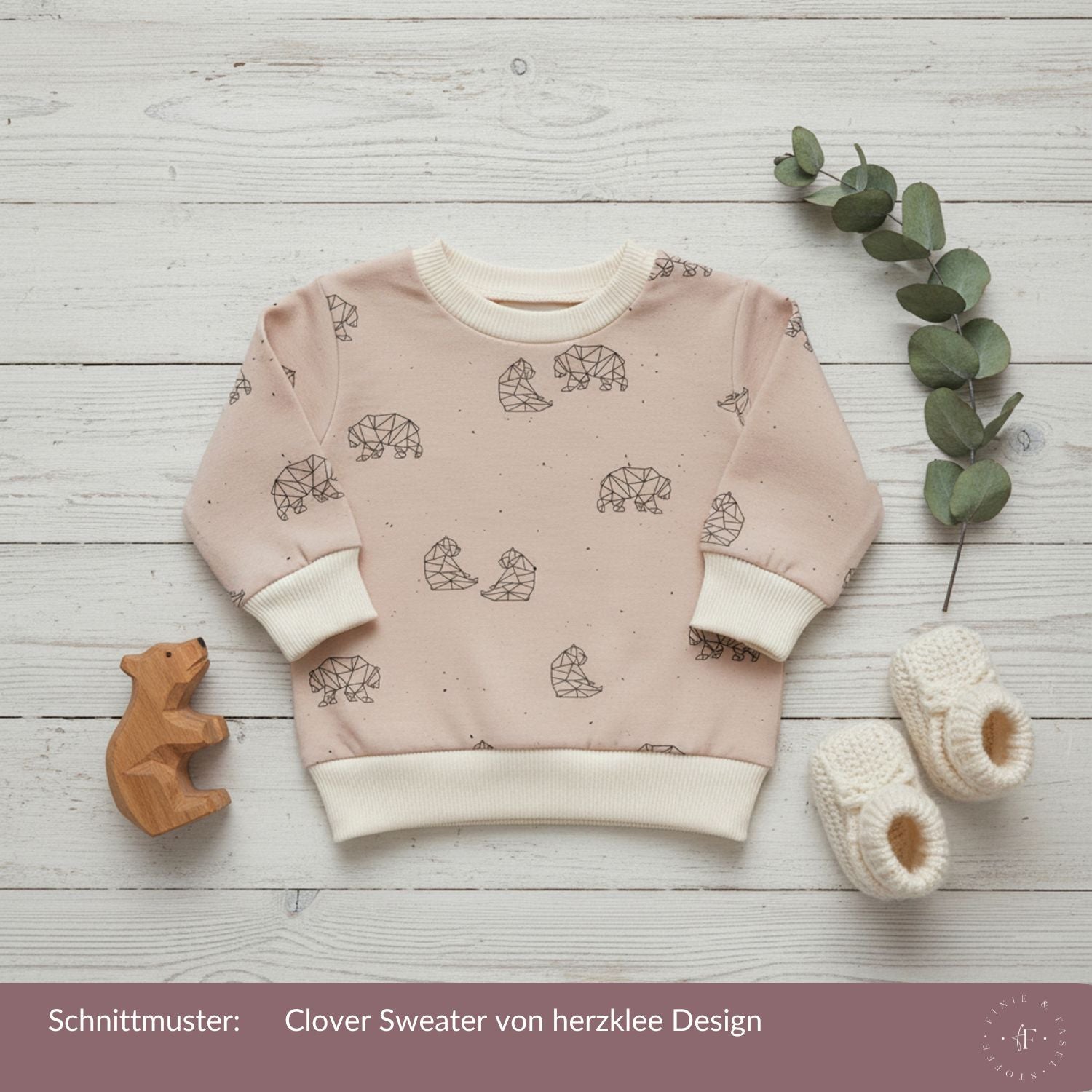 French Terry The Bear (macchiato)