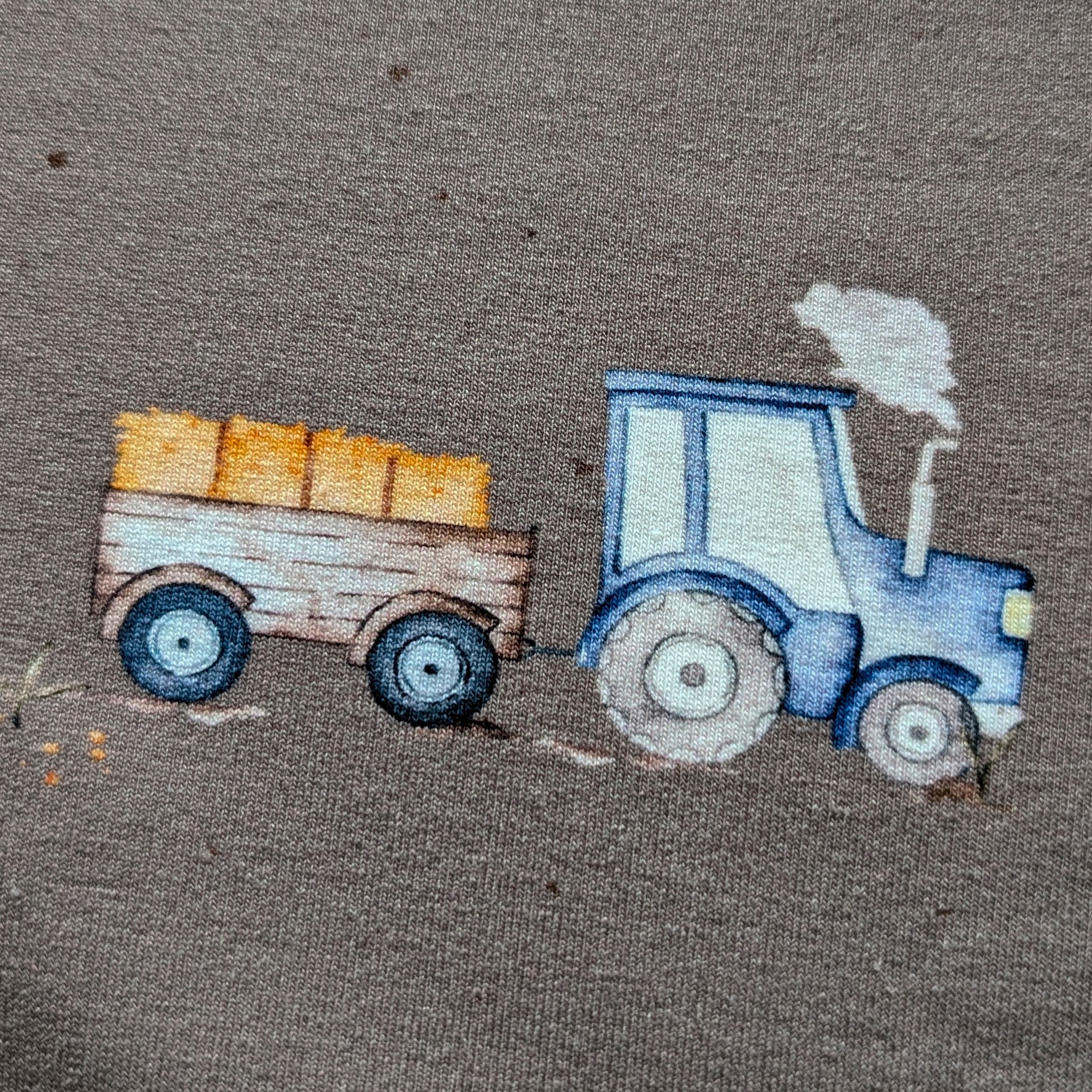 French Terry Treckerfahrt taupenbraun