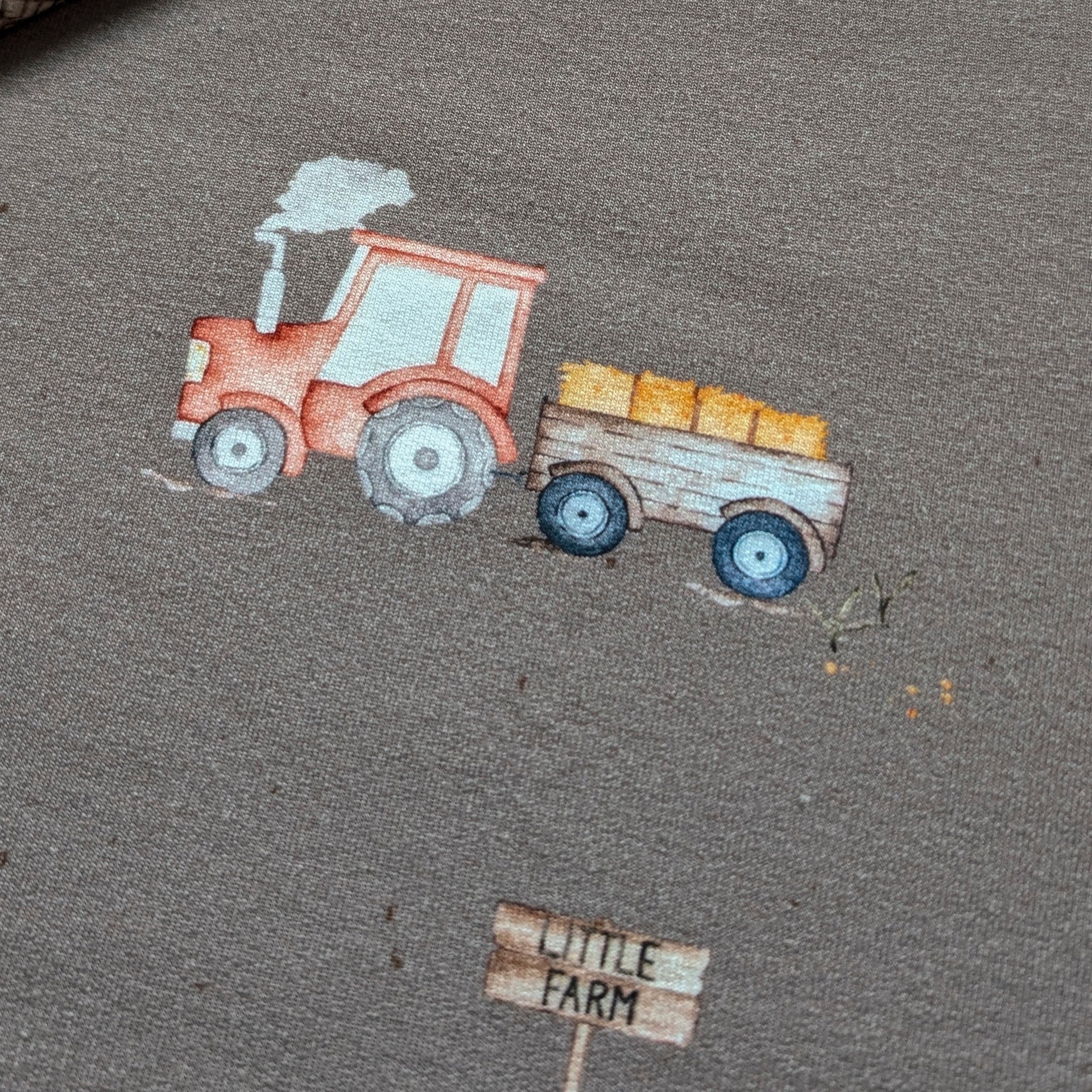 French Terry Treckerfahrt taupenbraun