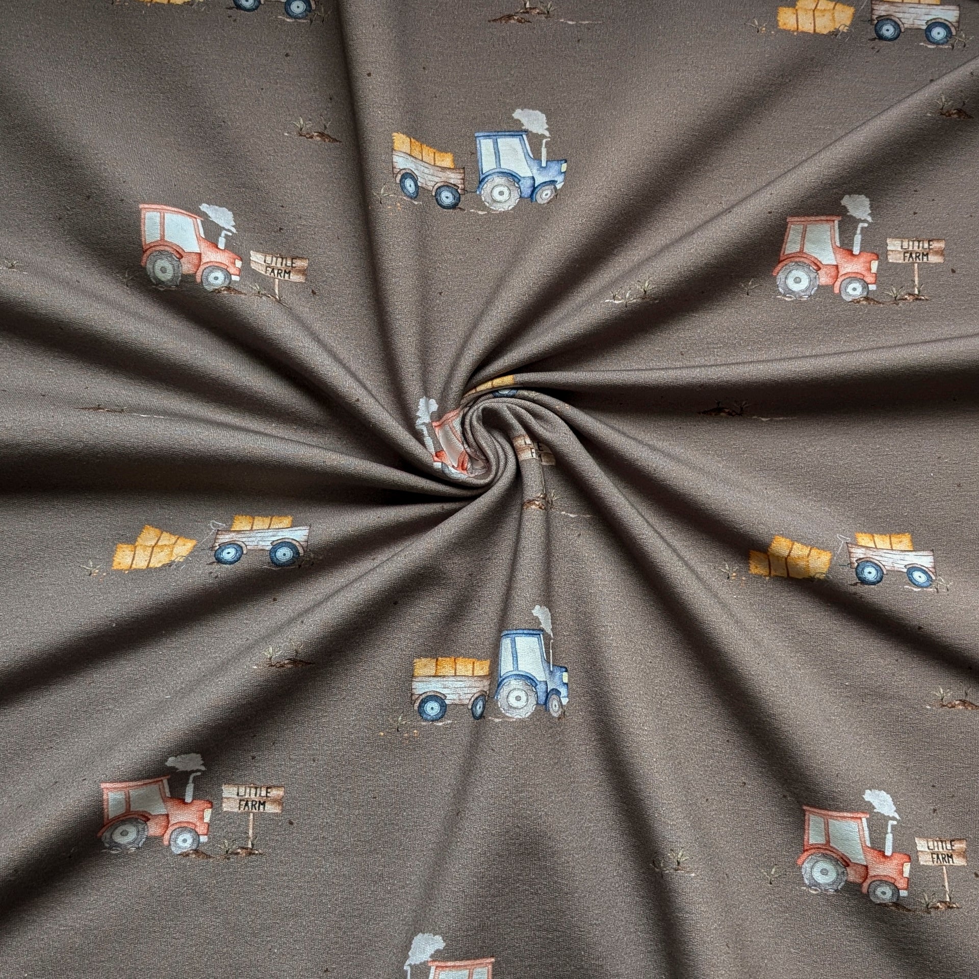 French Terry Treckerfahrt taupenbraun