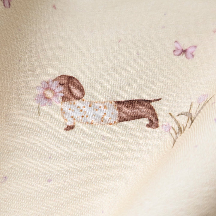 French Terry Blumendackel butteryellow