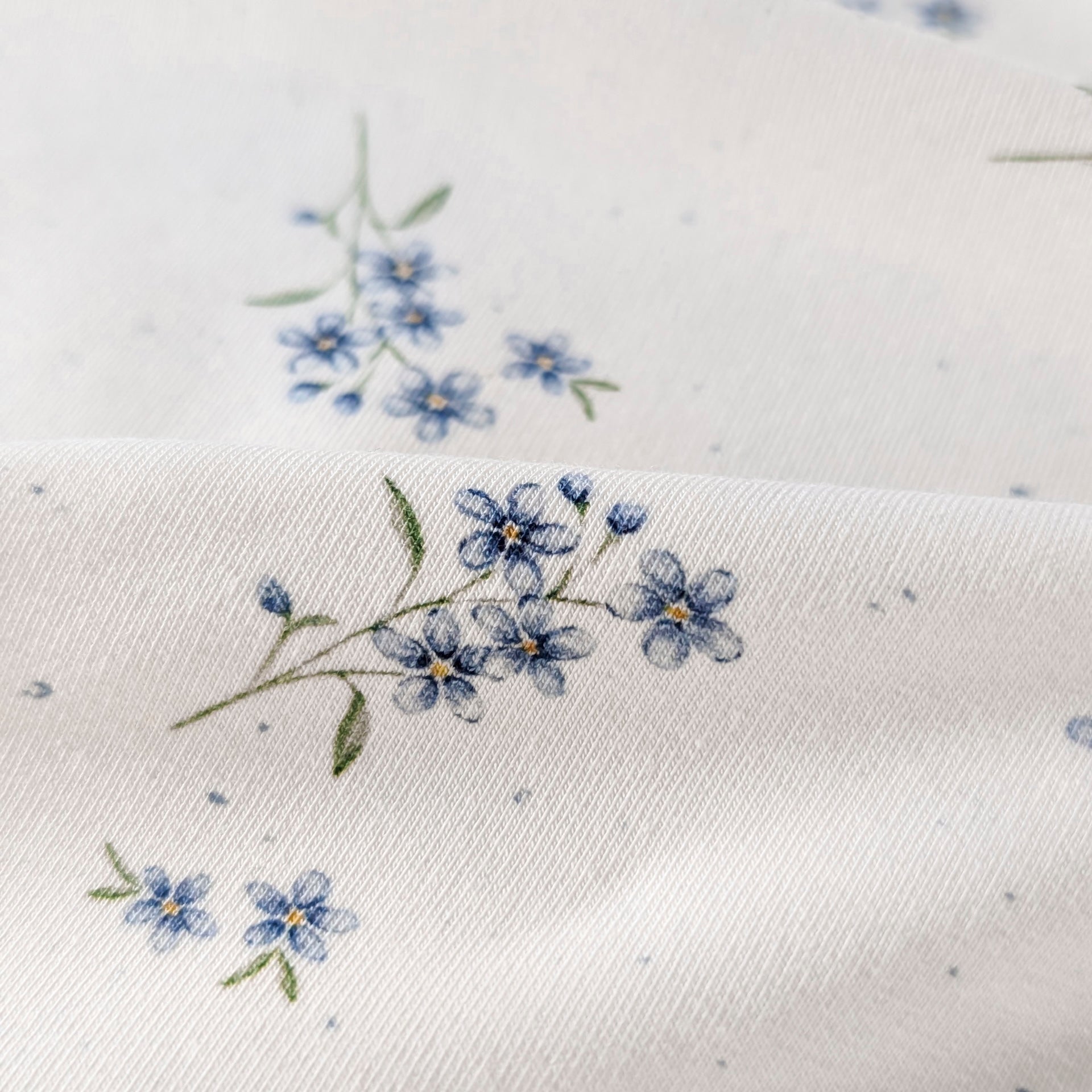 French Terry Vergissmeinnicht (Blumen)