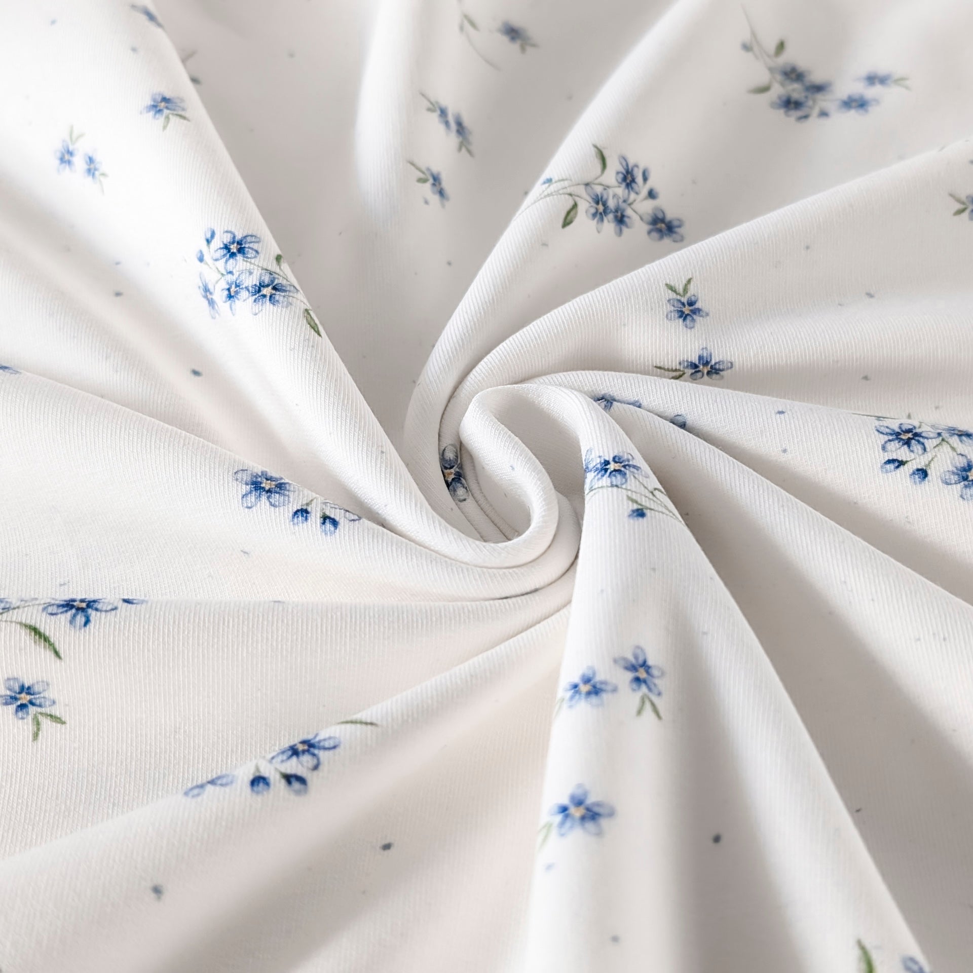 French Terry Vergissmeinnicht (Blumen)