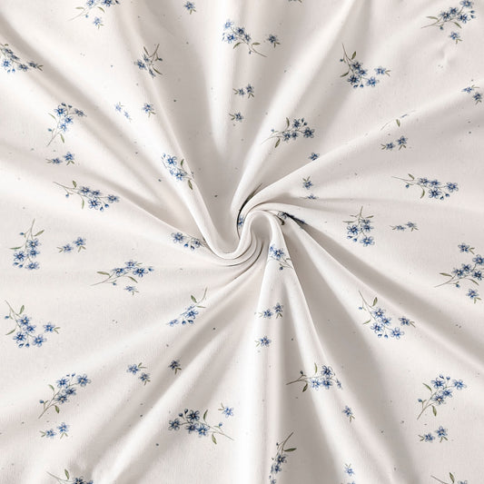 French Terry Vergissmeinnicht (Blumen)