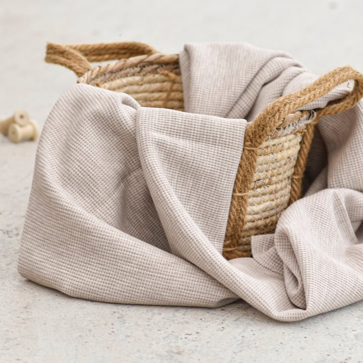 Waffeljersey Mandel meliert (Farbe 004)