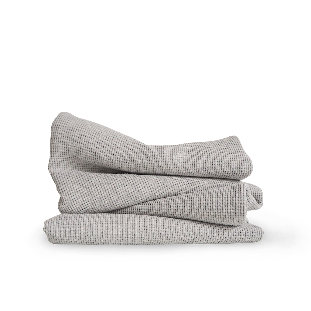 Waffeljersey Grau meliert (Farbe 037)