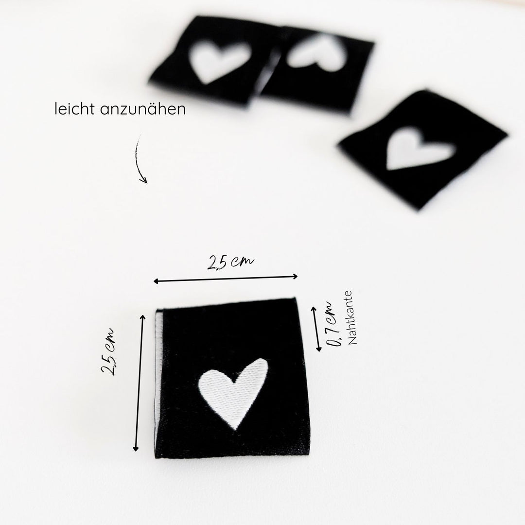 Weblabel schwarz "Herz"