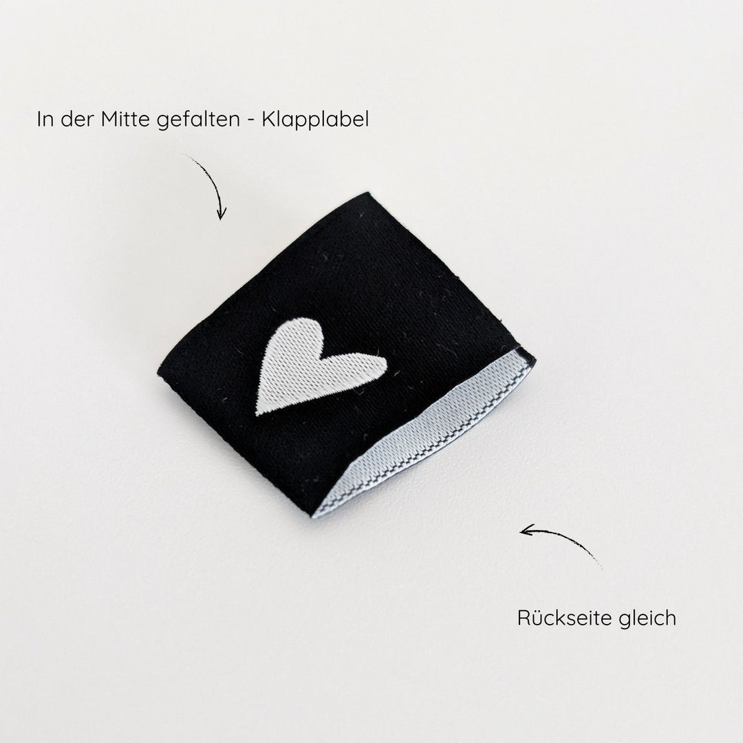 Weblabel schwarz "Herz"