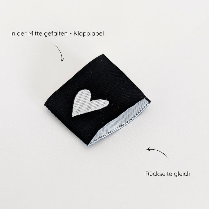 Weblabel schwarz "Herz"