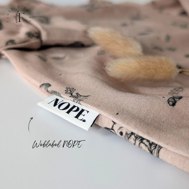 Weblabel cremeweiß "NOPE"