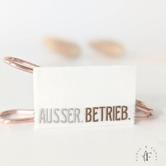 Weblabel cremeweiß "Außer Betrieb"