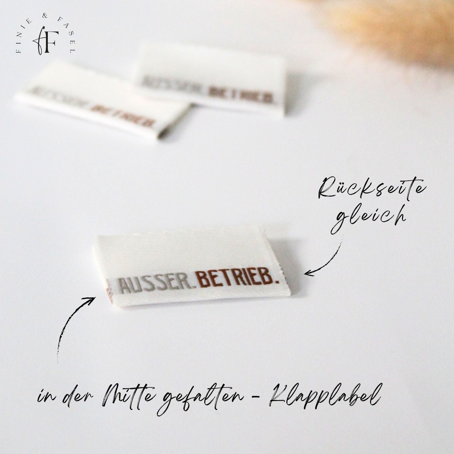 Weblabel cremeweiß "Außer Betrieb"