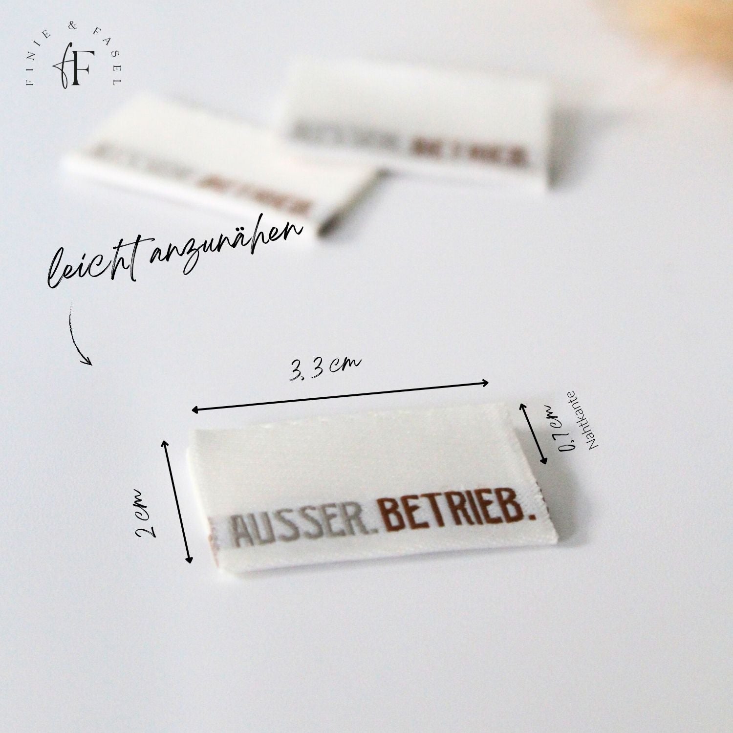 Weblabel cremeweiß "Außer Betrieb"