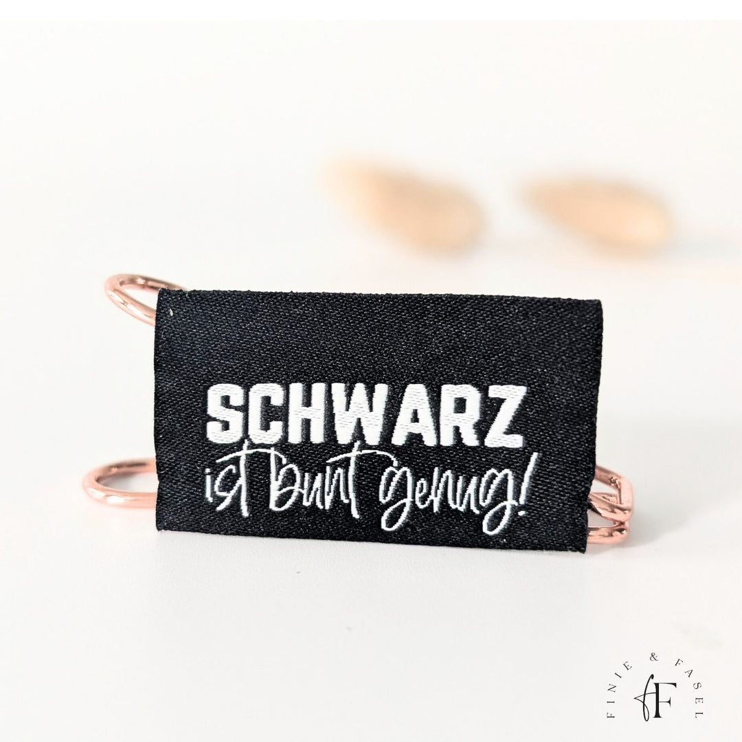 Weblabel schwarz "Schwarz ist bunt genug"