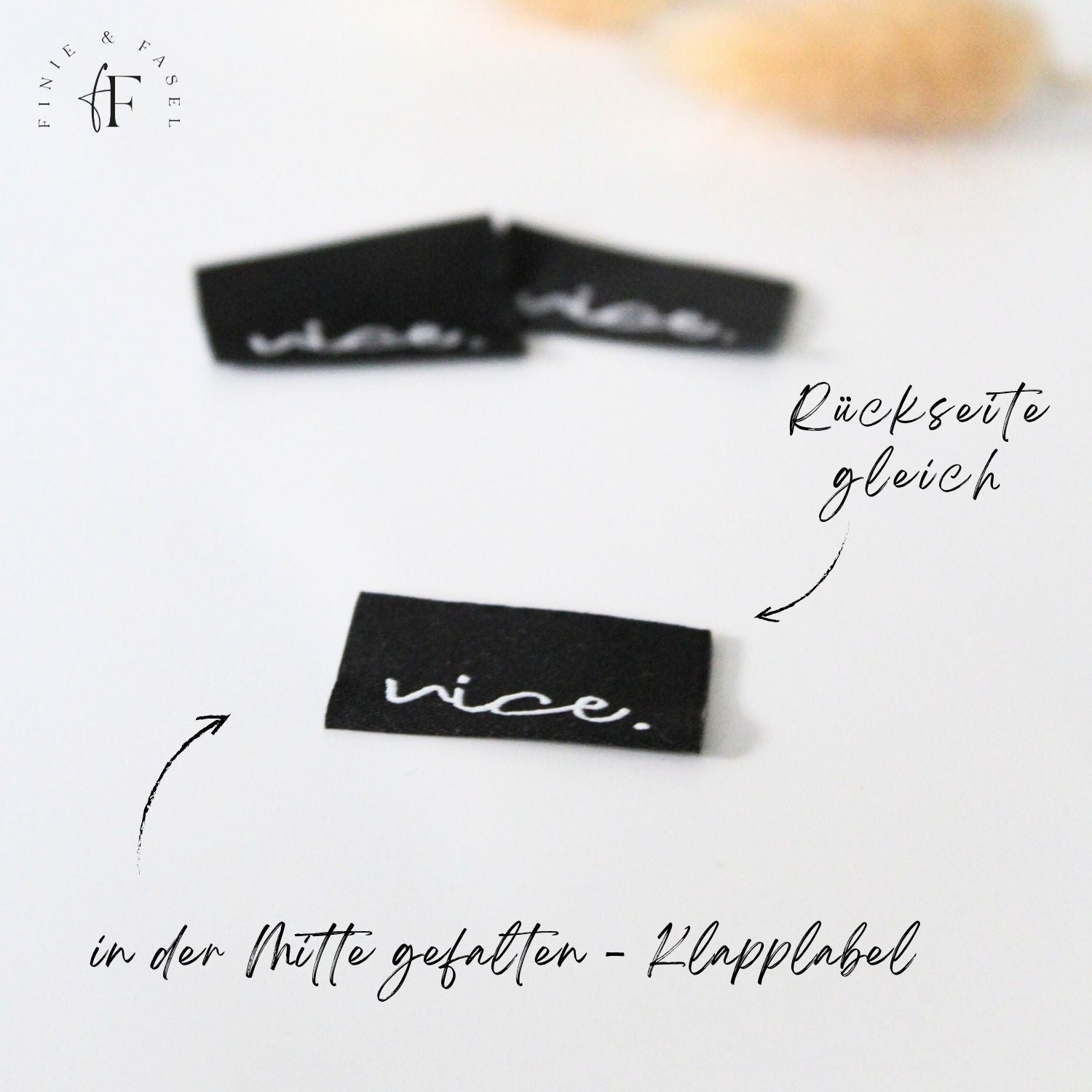 Weblabel schwarz "nice"