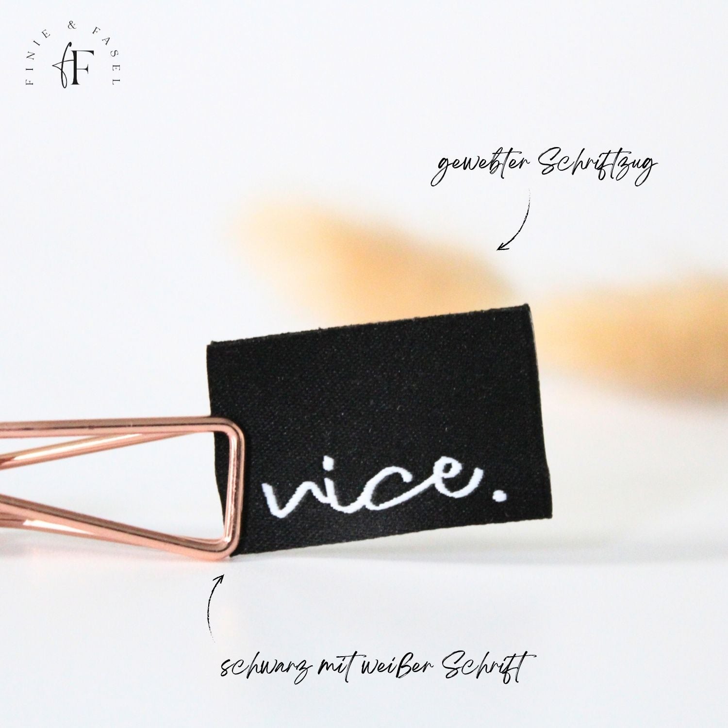 Weblabel schwarz "nice"