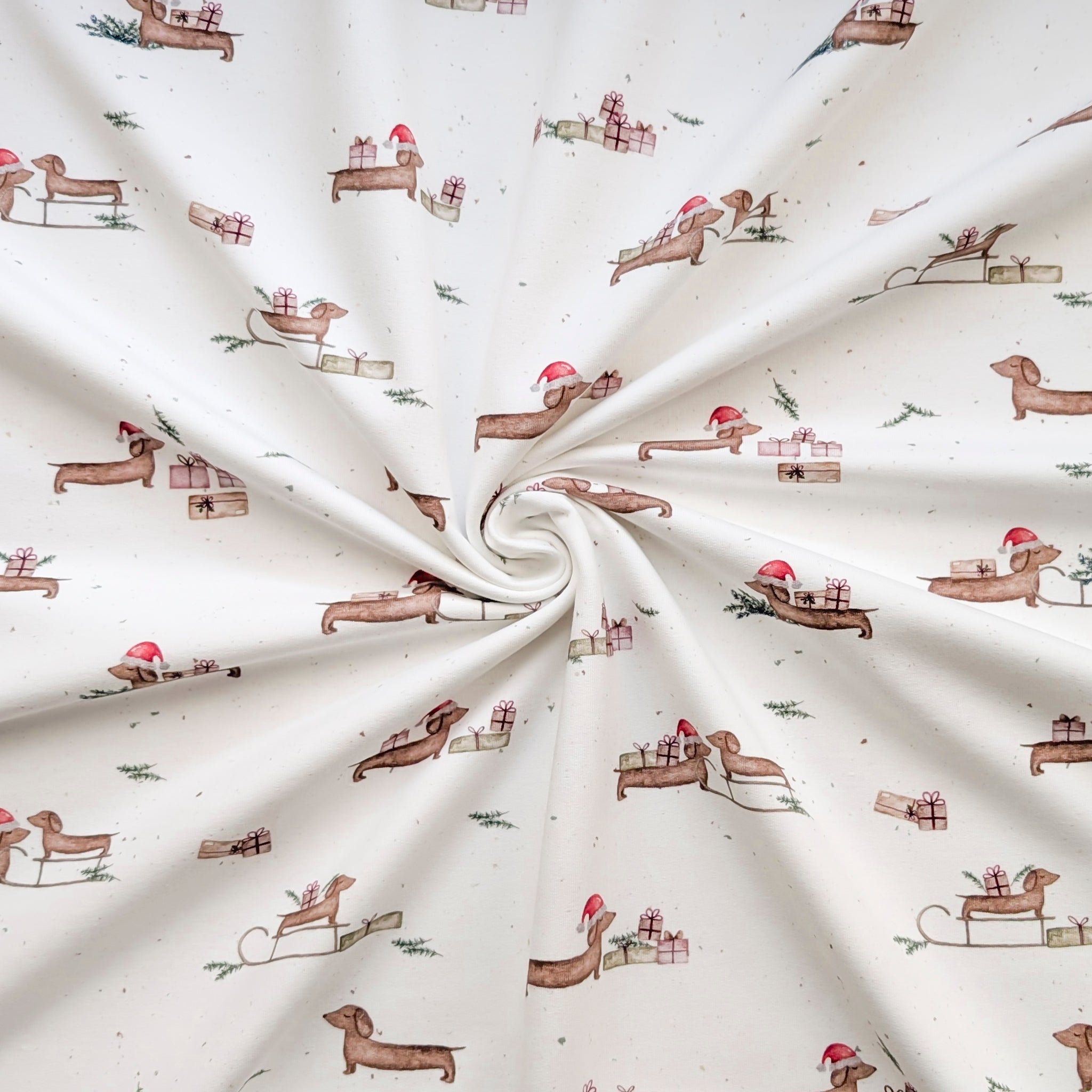 French Terry Weihnachtsdackel