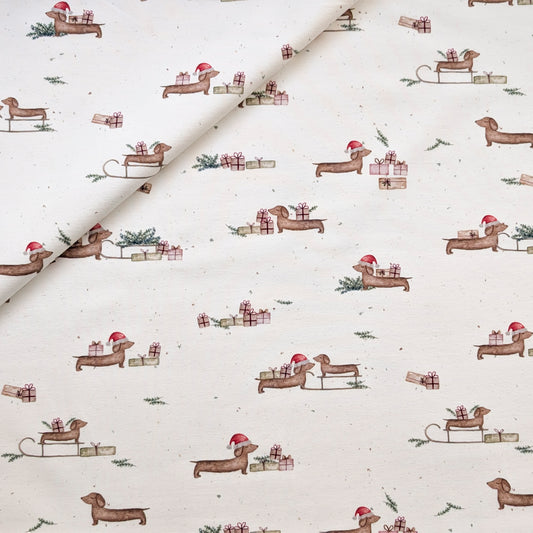 French Terry Weihnachtsdackel