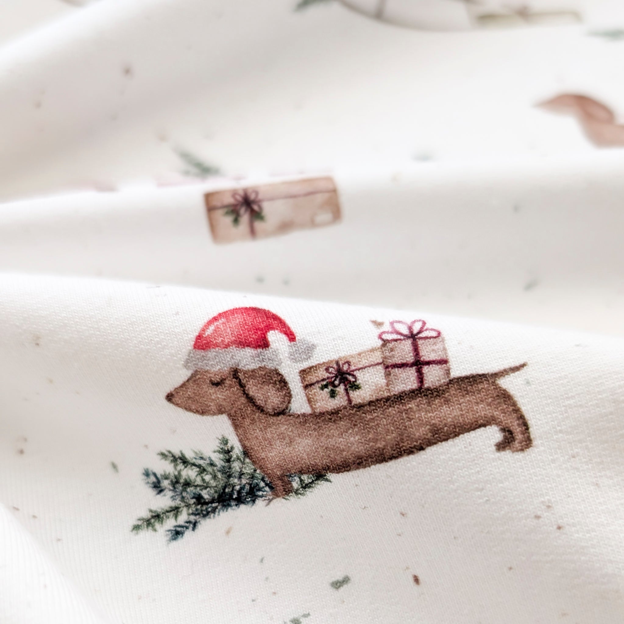 French Terry Weihnachtsdackel