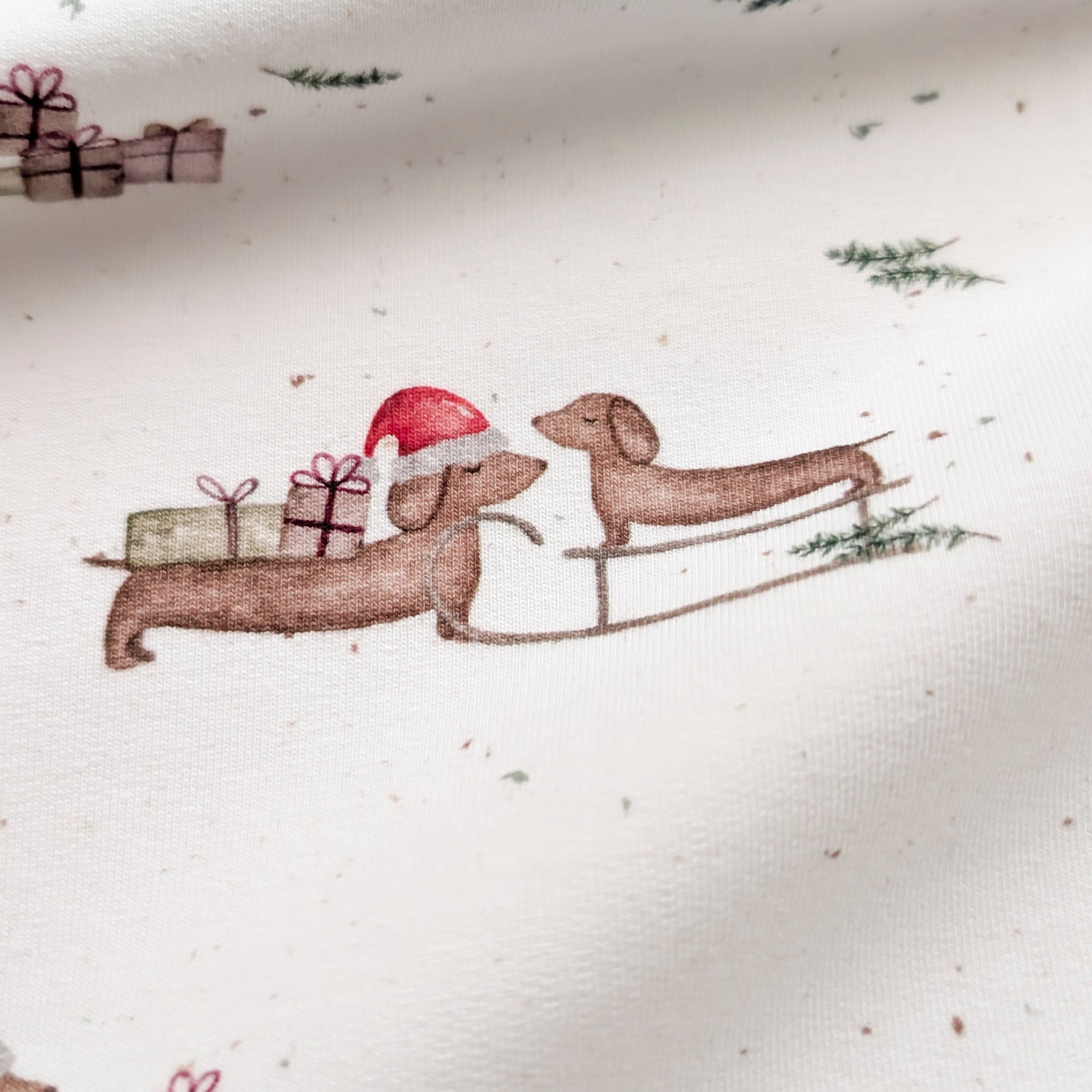 French Terry Weihnachtsdackel