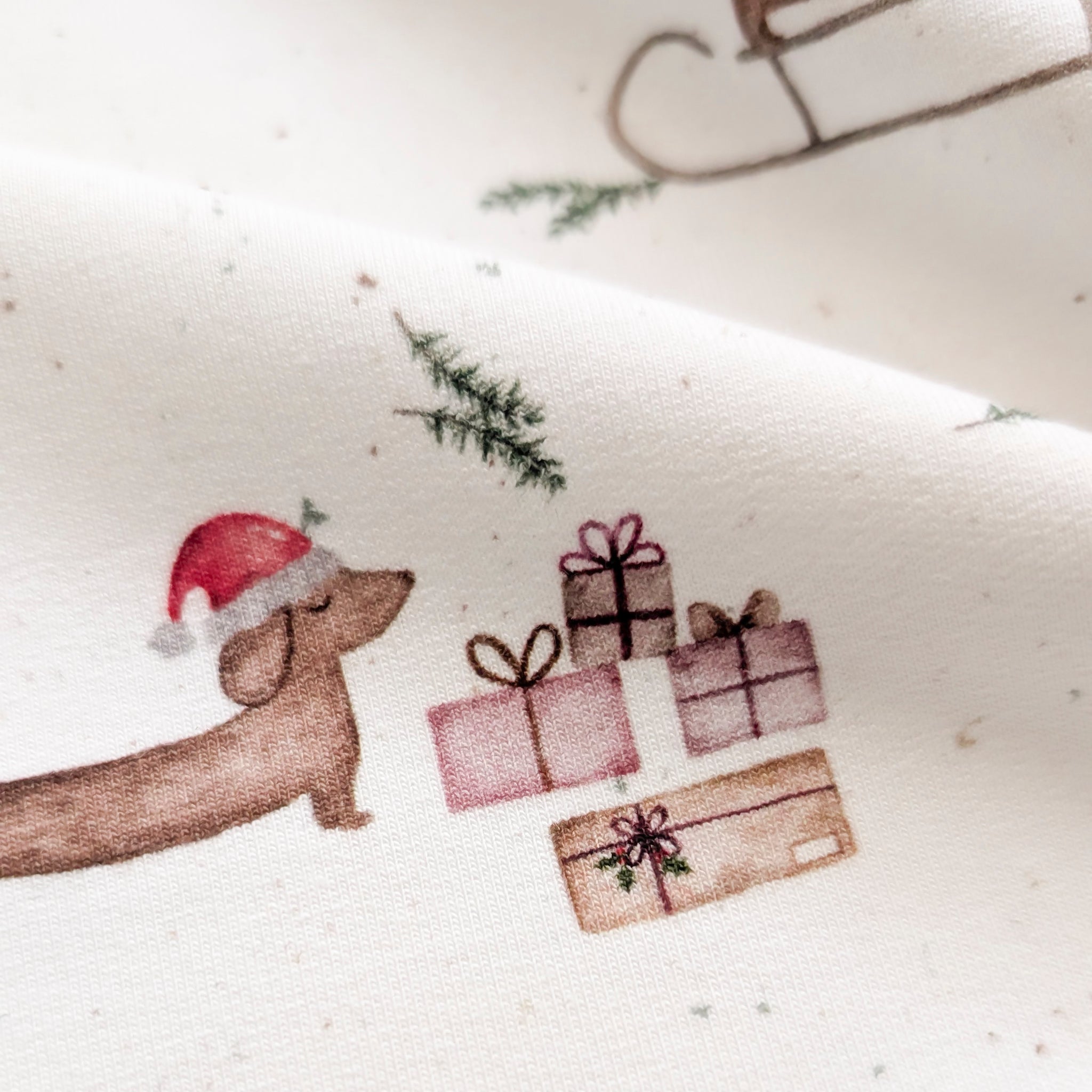 French Terry Weihnachtsdackel