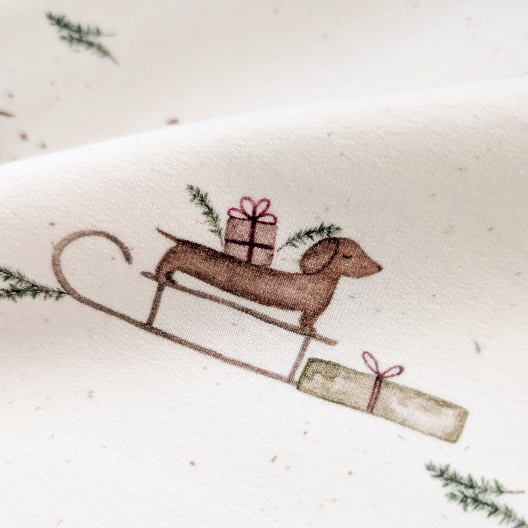 French Terry Weihnachtsdackel