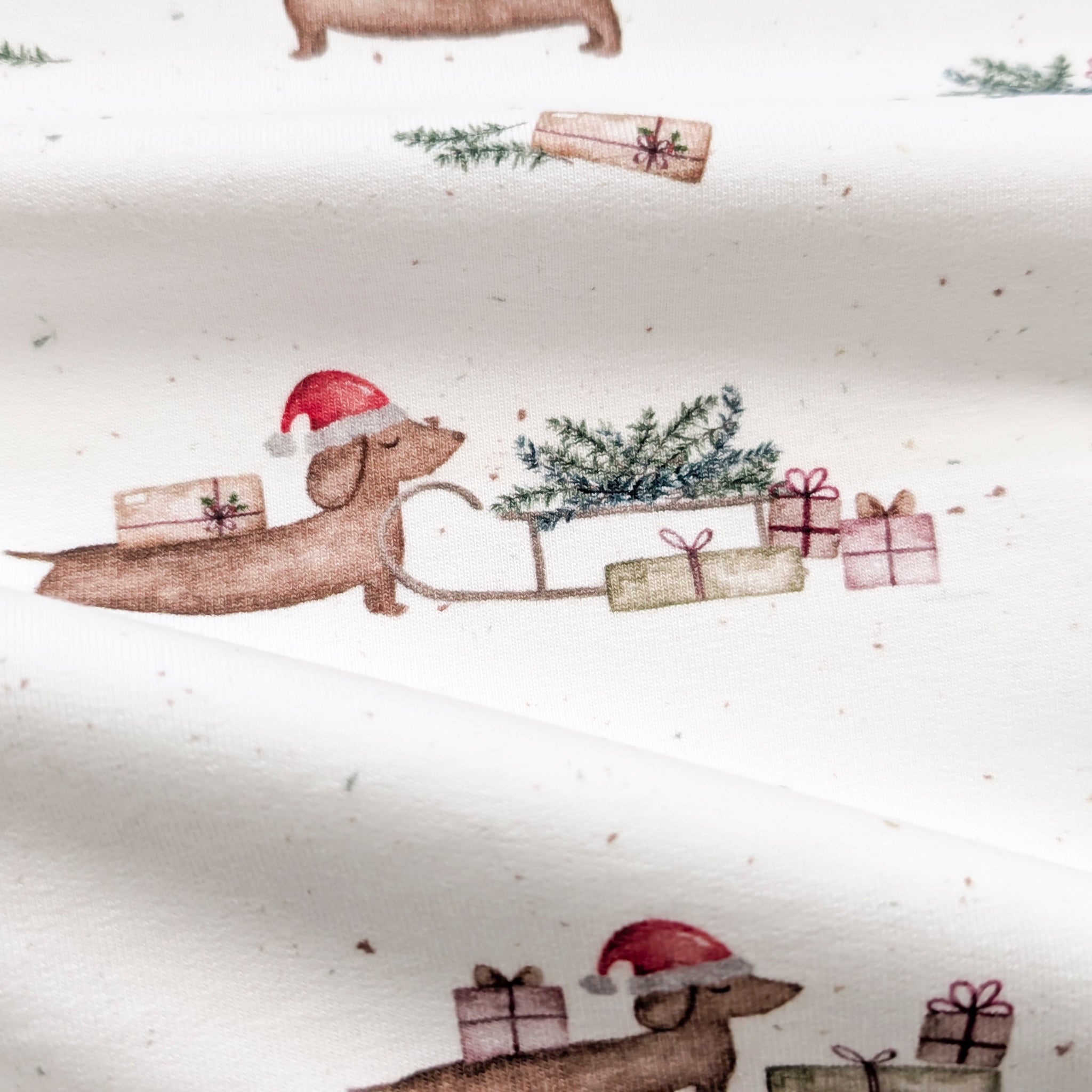 French Terry Weihnachtsdackel