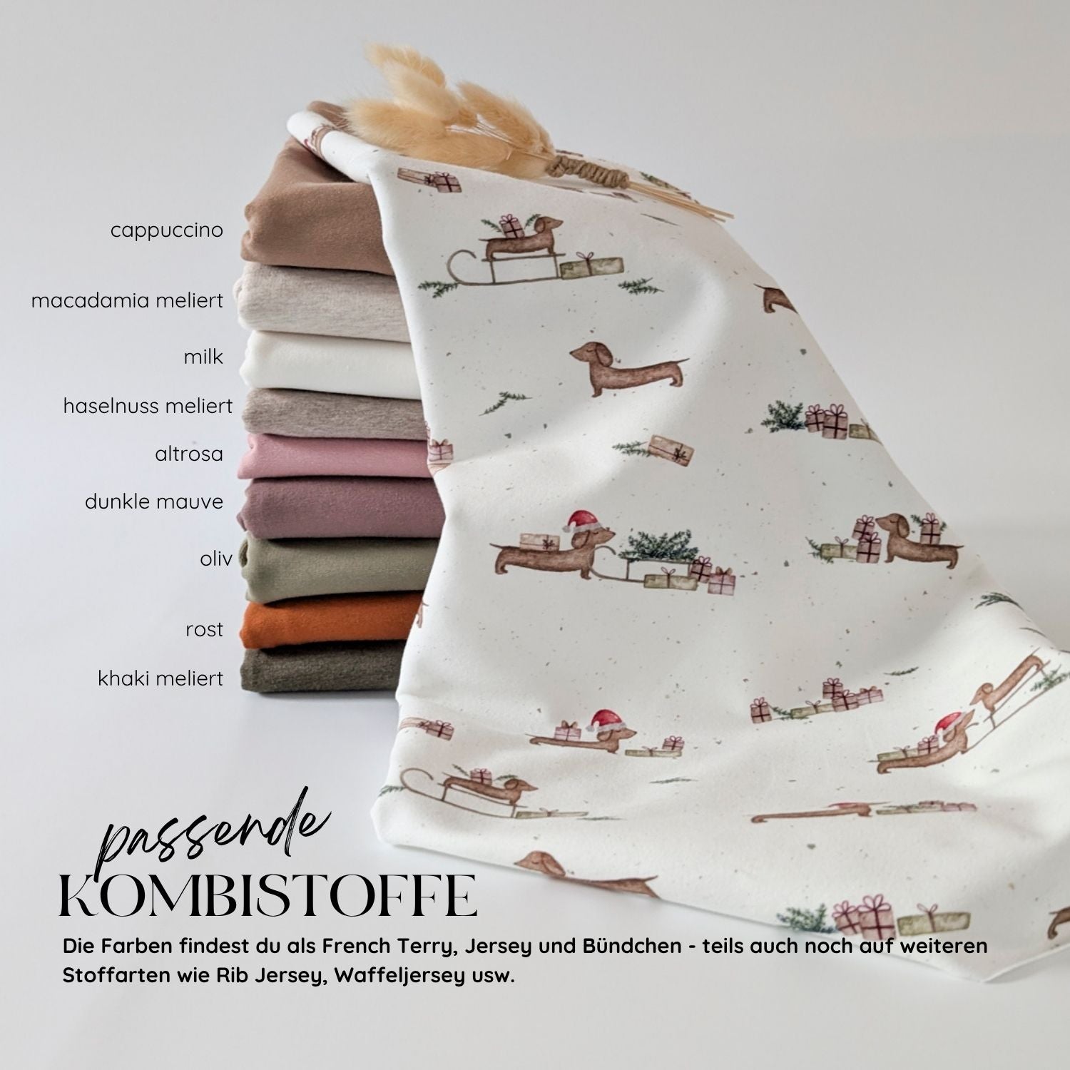 French Terry Weihnachtsdackel