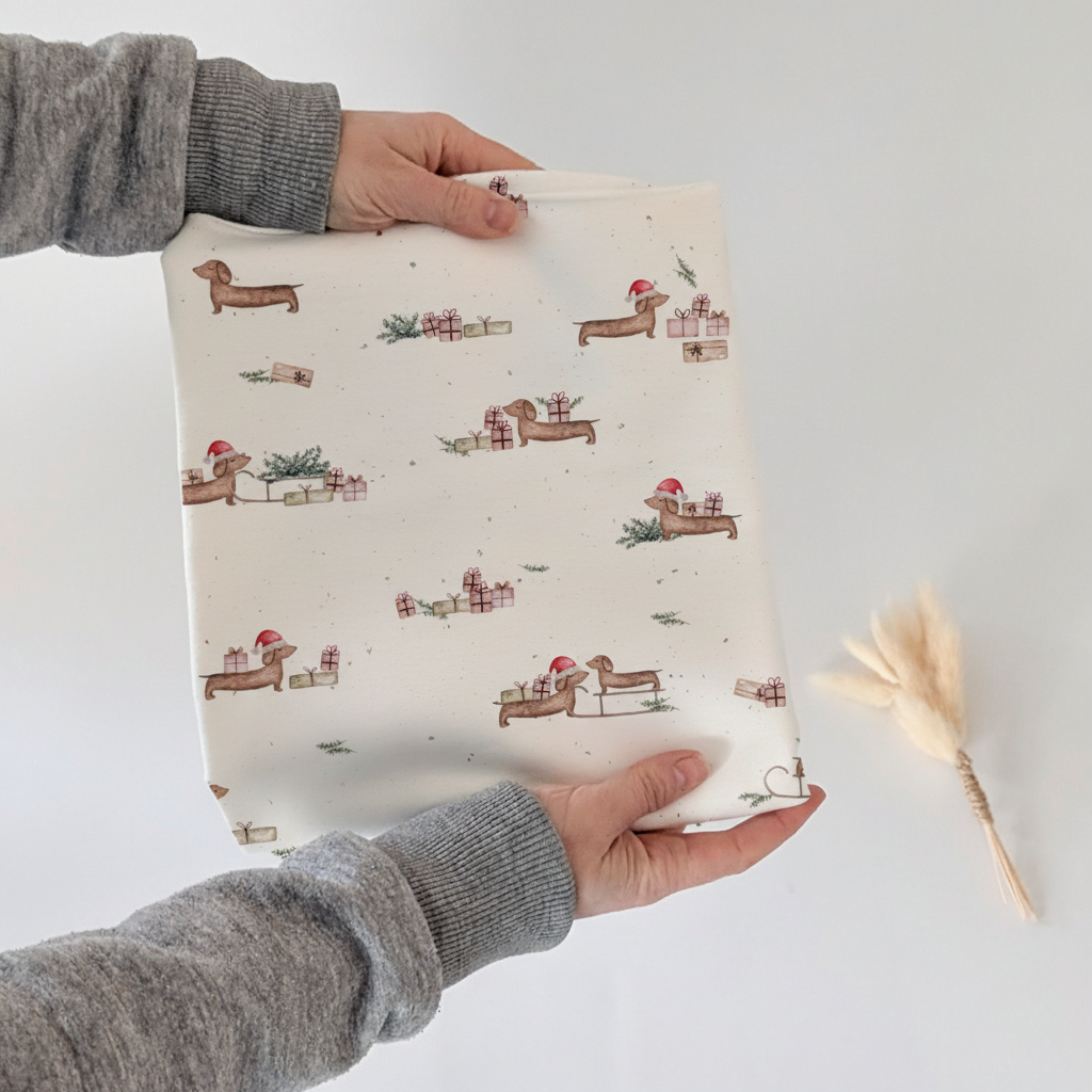 French Terry Weihnachtsdackel