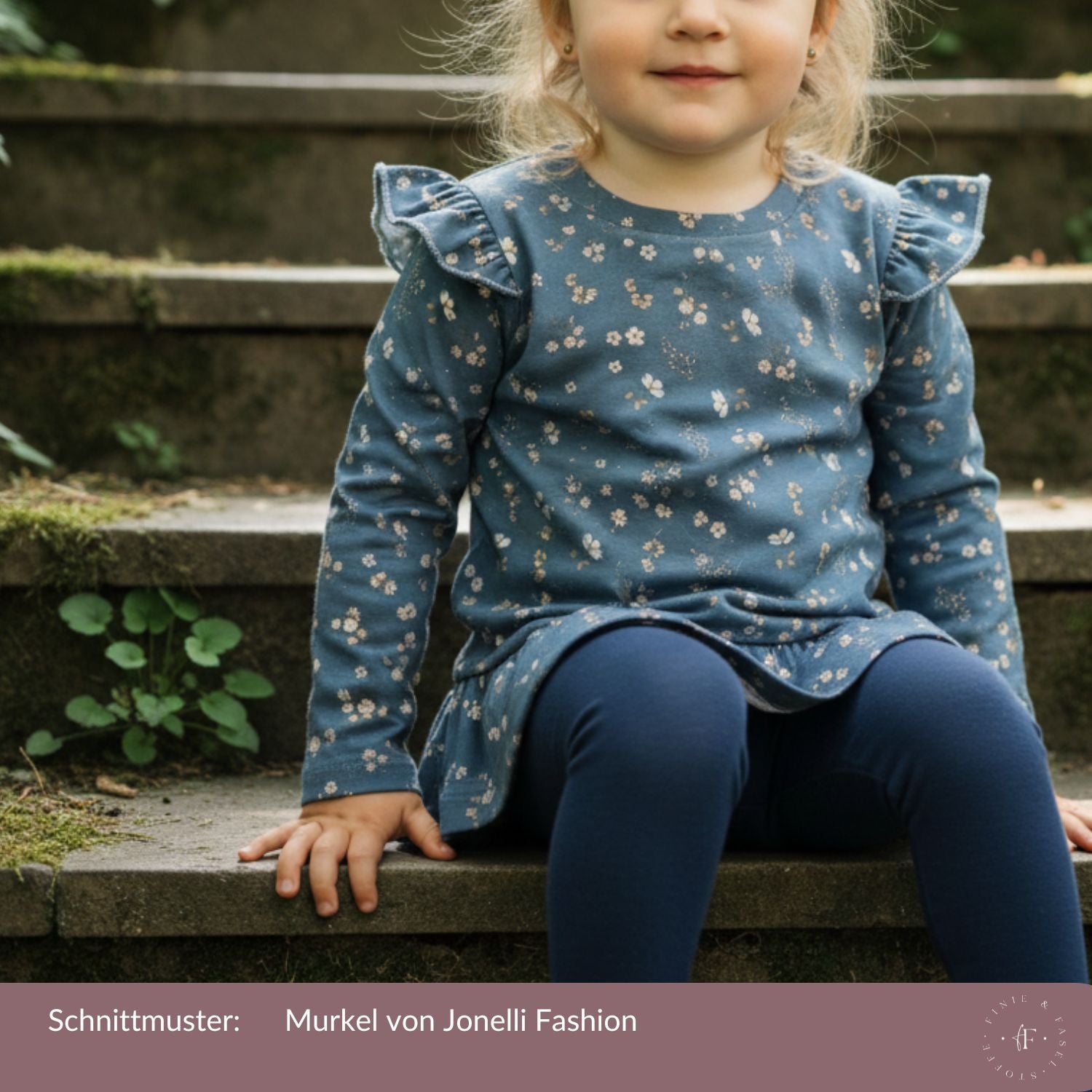 French Terry Wiesenblumen (blau)