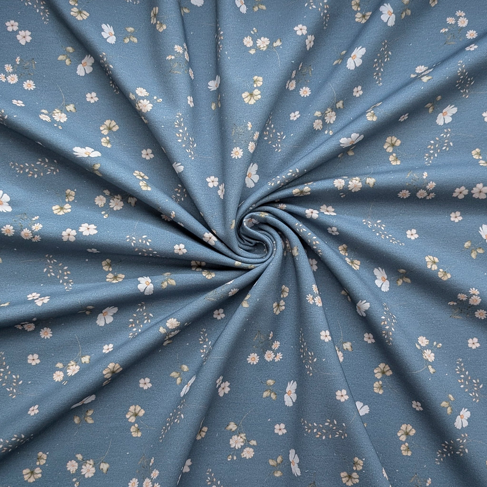 French Terry Wiesenblumen (blau)