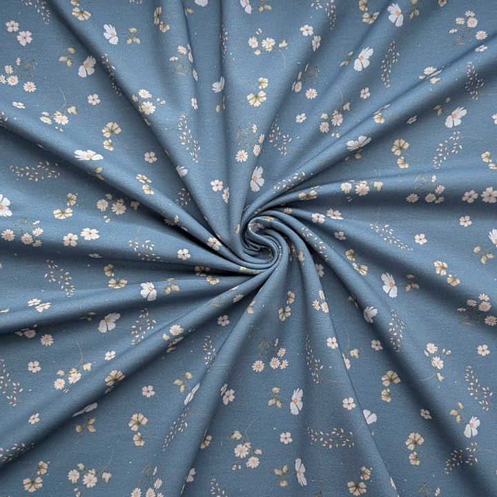 Jersey Wiesenblumen blau