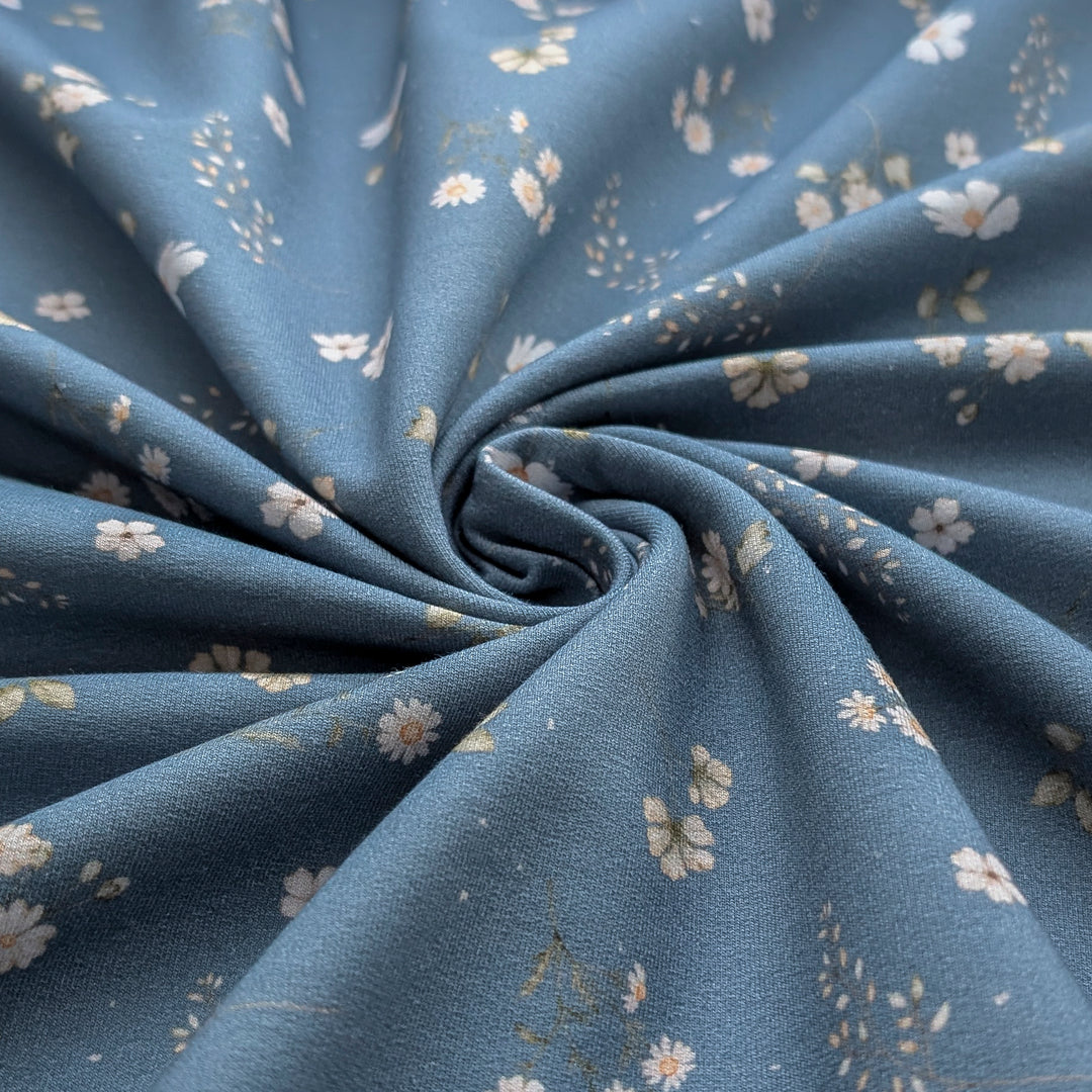 Jersey Wiesenblumen blau