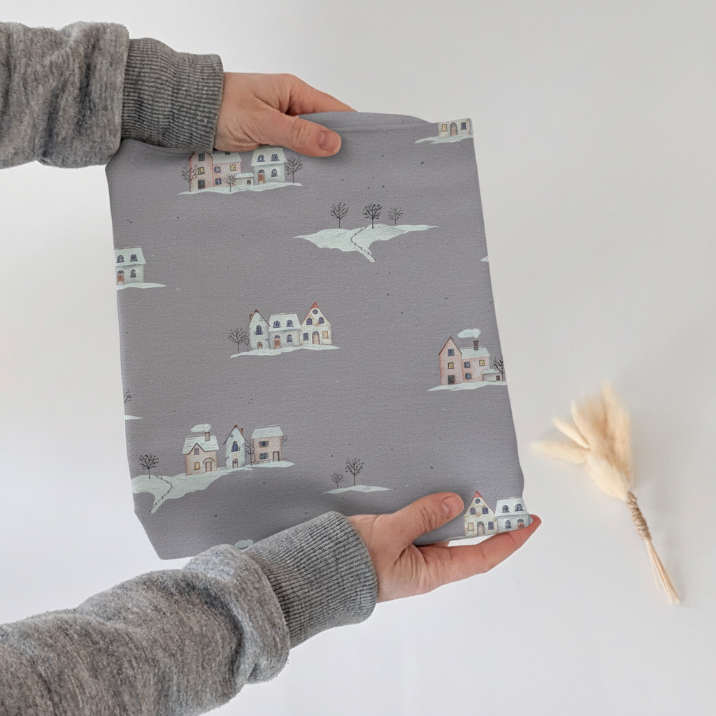 French Terry Winter Village