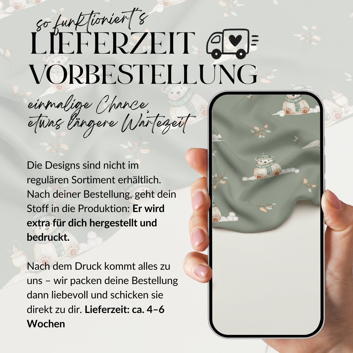 Vorbestellung French Terry Eisbär