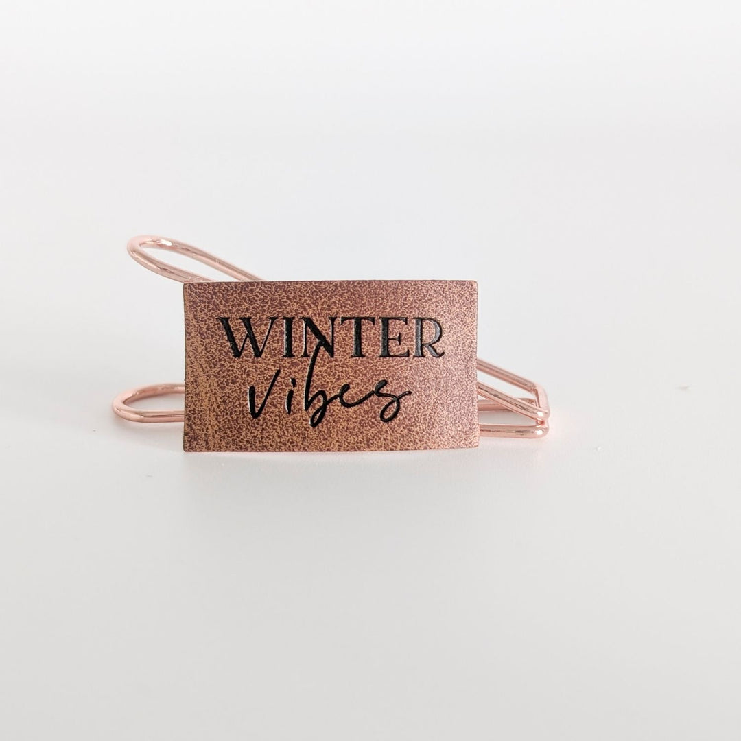 Kunstlederlabel "Winter Vibes"