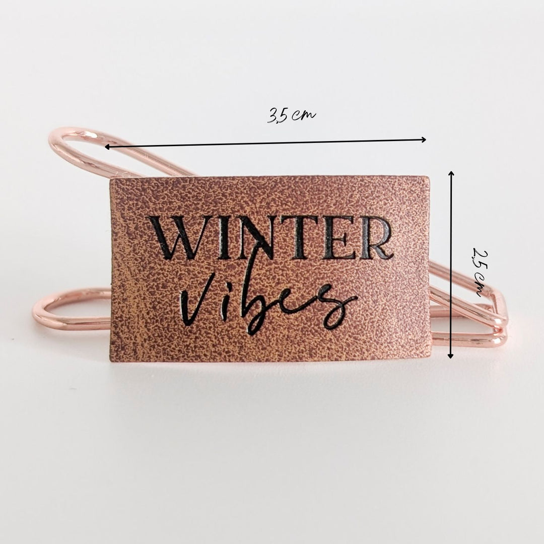 Kunstlederlabel "Winter Vibes"