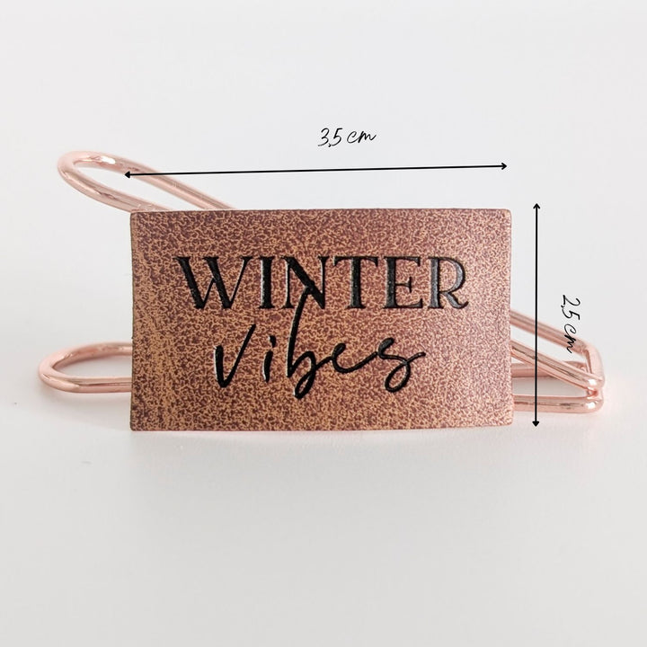 Kunstlederlabel "Winter Vibes"