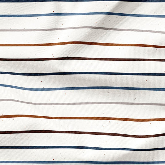 Jersey Konfetti Stripes Coffee Blue