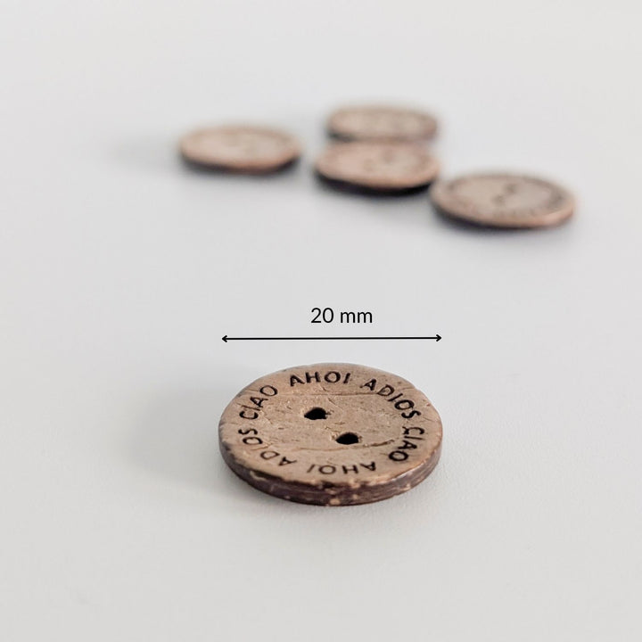 Kokosknopf 20mm Adios Ciao