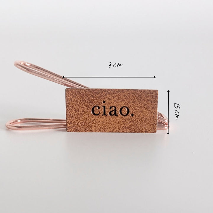 Kunstlederlabel "Ciao"