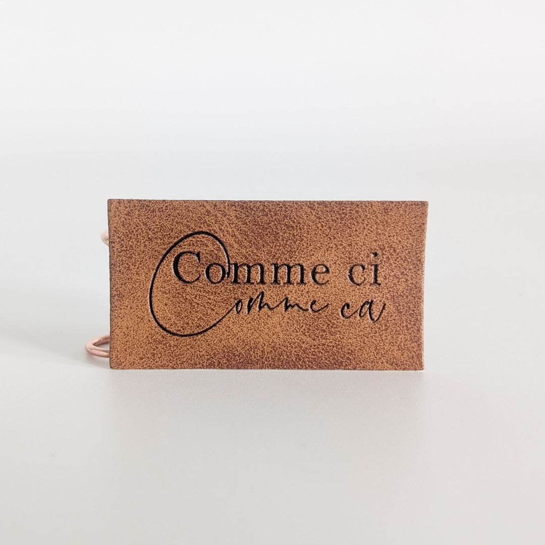 Kunstlederlabel "Comme Ci Comme Ca"