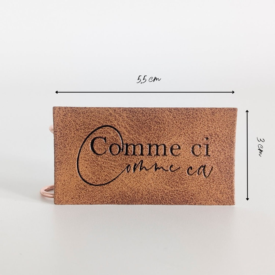 Kunstlederlabel "Comme Ci Comme Ca"